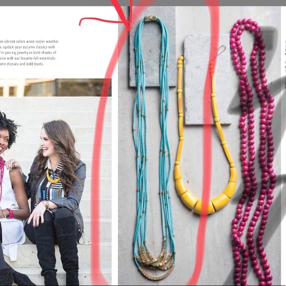 ADRIFT NECKLACE, TURQUOISE India, - Picture 1 of 2